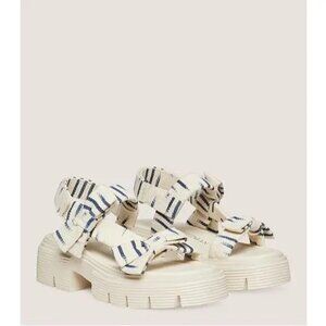 Stuart Weitzman Striped Sofia Nolita Sandal - Size 7